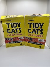 2 Tidy Cat Kitty Litter Box 4 Liners Damaged Boxes 15 x 18 x 5