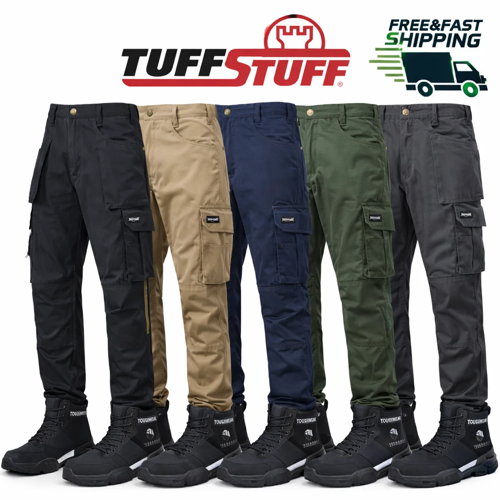 NEW MENS TUFF STUFF WORK COMBAT TROUSER PRO HOLSTER & KNEE PAD POCKETS UK SZ