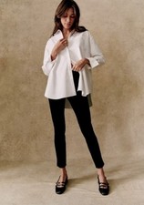 Sezane Clara Pull On Trouser Pant Black Size 42 