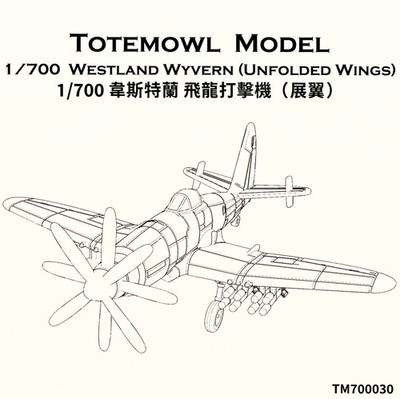 1/700 UK Westland Wyvern S.4 Attack Aircraft  Unpainted /6pc