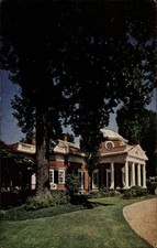 Virginia Charlottesville Monticello Thomas Jefferson home ~ postcard sku339