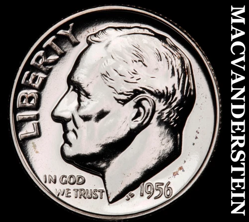1956 Roosevelt Dime- Super Choice Gem Proof Luster No Reserve #i2223