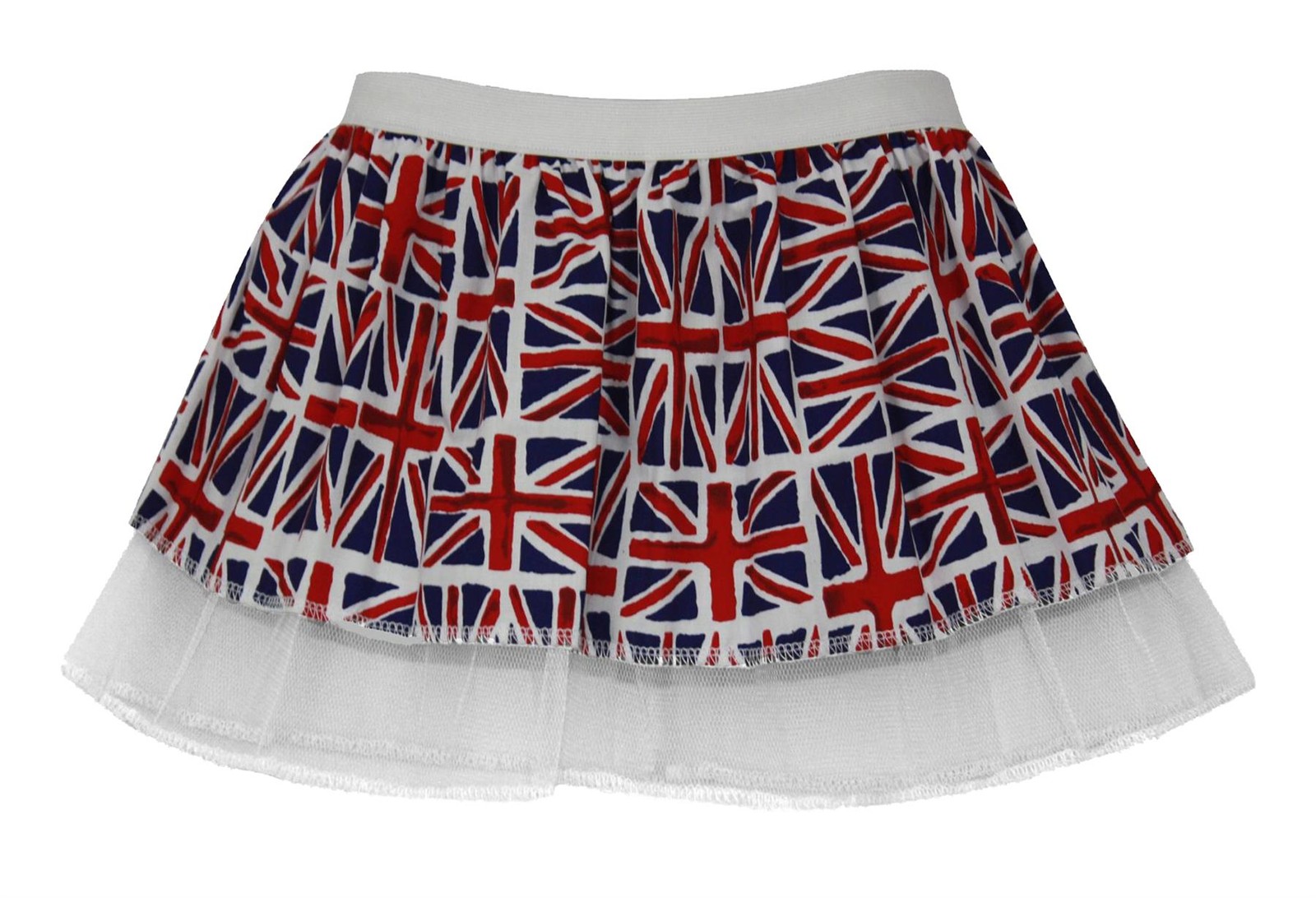 Adults Union Jack Pleated Tutu Skirt Great Britain National Flag Fancy Dress