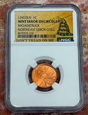 2001 Lincoln Wheat Small Cent Broadstruck Error NGC RD Phila Business Strike