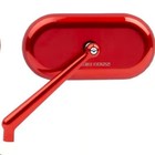 Arlen Ness Forged Oval Short Stem Billet Mirror Left Red Anodized Motorcycle