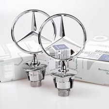 Car Hood Emblem, Engine Logo, Metal, Chrome, for BMW Mercedes Audi, Upgrade