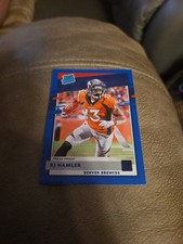 2020 Donruss KJ HAMLER RATED ROOKIE BLUE PRESS PROOF #320 Denver Broncos