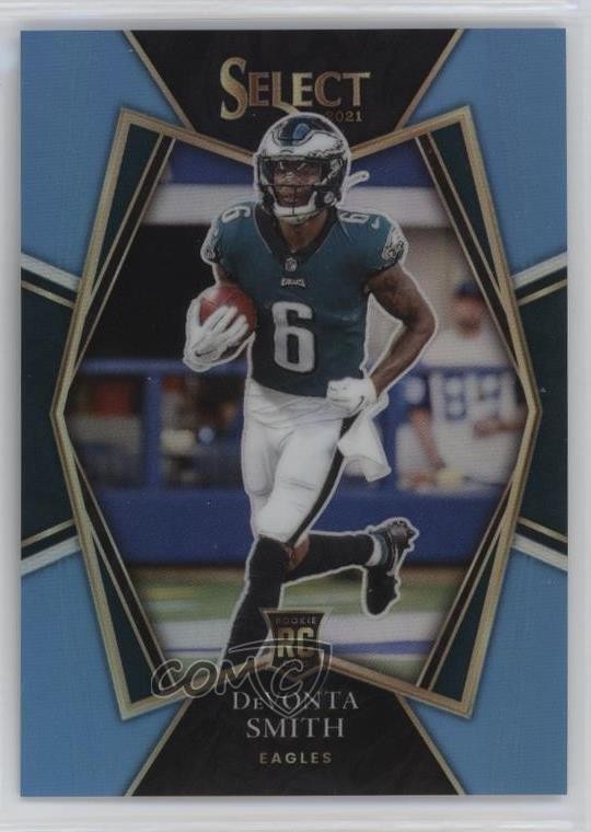 2021 Panini Select Premier Level Light Blue Prizm 57/99 DeVonta Smith Rookie RC