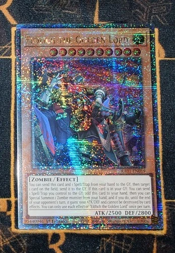 YUGIOH Eldlich the Golden Lord (RA01-EN019) Quarter Century Secret Rare 1st Ed