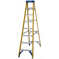 Werner 8 Tread Fibreglass Step Ladder - Yellow (7160818)