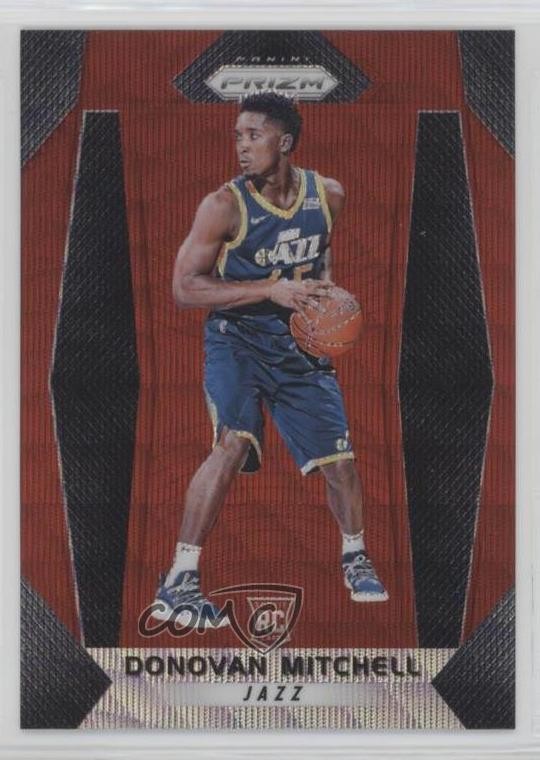2017-18 Panini Prizm Ruby Wave Prizm Donovan Mitchell #117 v9t