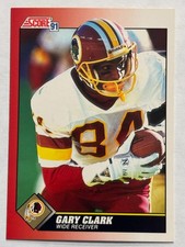 1991 Score #154 Gary Clark Washington Redskins