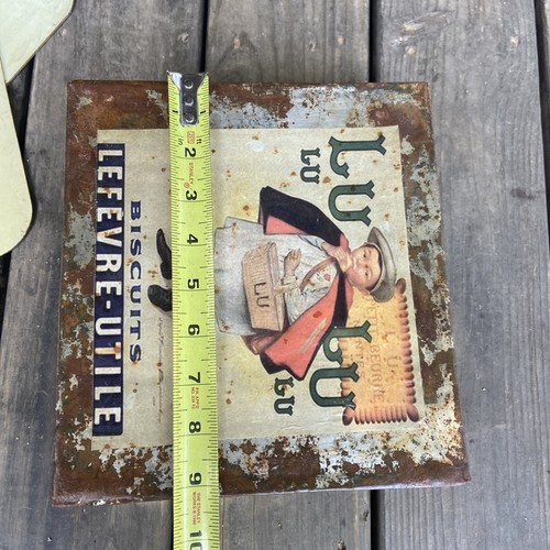 Vintage Rare Lu Biscuits Tin Lefevre-utile Cookie Collectible - Picture 8 of 10