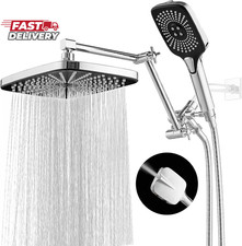 Shower Head with Handheld, 12 Inch Dual Shower Head with Extention Arm, High Pre