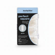 Perfect Square Nail Tips 500 Count Amzing Shine Clear Acrylic Gel Extension Tips
