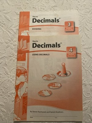 Key to Decimals Dividing Student WorkBooks 3 & 4 Rasmussen *Read*