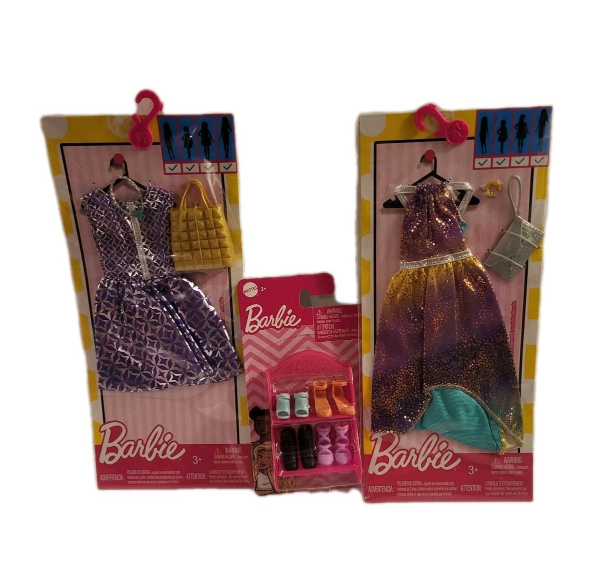Barbie Fashion Packs 2016 Mattel Doll Clothes Dresses Accessories