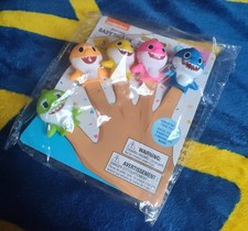 Pinkfong Baby Shark Bath Time Finger Puppets Set Of 5 New Cute Toys For Kids Fun