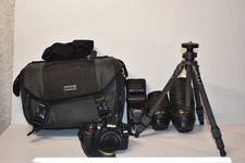 Nikon D3100 Start Kit–70-300mm VR , 18-105mm VR , SB-700 Flash,Gitzo Tripod+BAG