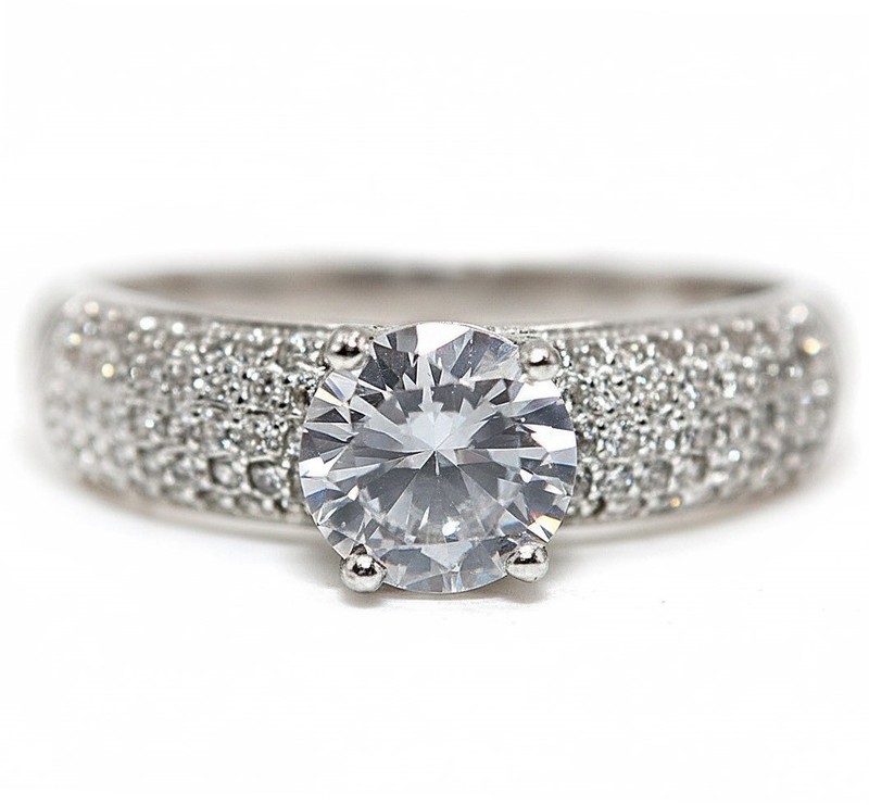 1CT Heat Treated Moissanite 925 Solid Genuine Sterling Silver Ring Sz 7