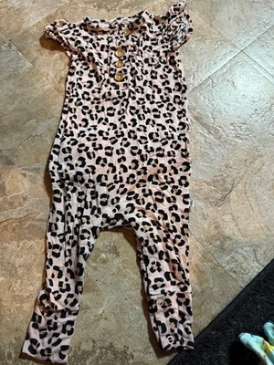 Rare Posh Peanut Pink Leopard Bamboo Ashley Jumper Ruffle 12-18 Months 