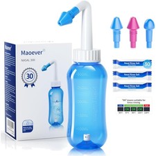 Nasensp&uuml;lkanne, Nasendusche Set, Nasenreinigung, BPA-frei, 300 ml, mit Salz