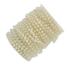 Artificial Pearl Bead Chain Roll Jewelry Making Replacement Link Beads
