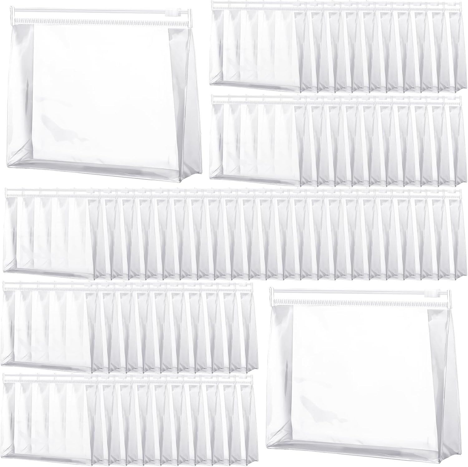 Set 100 Bustine Trasparenti PVC Mini | Organizer Makeup e Bijoux Viaggio