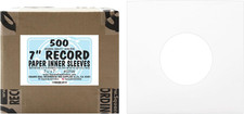 500 Archival Quality Acid-Free Heavyweight Paper Inner Sleeves for 7 Inch Viny