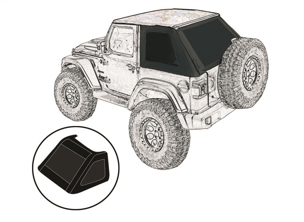 Bâche JL Fastback SUNTOP Deep Sand avec vitres teintées U2 pour Jeep Wrangler