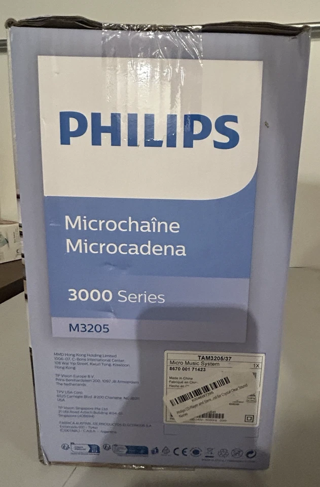 PHILIPS Micro Music System M3205 (TAM3205/37) CD Bluetooth MP3 USB FM - Sealed - Image 3 of 4