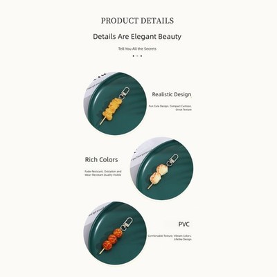 Safe PVC Barbecue Skewer Keychain Lightweight Decoration Creative Key Organiser