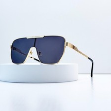 Louis Vuitton Z2080U LV Sky Mask Sunglasses Gold Metal Black Lens UV Protection