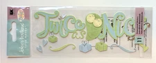 RARE Jolee's Boutique Stickers TWICE AS NICE Twins Baby Peas In Pod