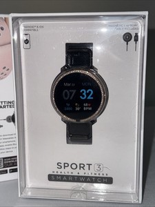 Itouch Sport 3 Smart Watch & Fitness Tracker, Women & Men, Gold Trim Black Band