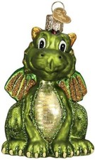 Little Dragon Blown Glass Christmas Ornament by Old World Christmas