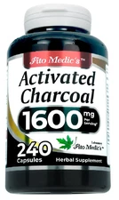 Activated Charcoal Vegan Capsules 1600mg 240 Absorbent Ultra high Absorption US.