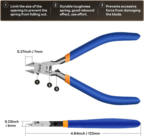Model Nipper, Sprue Cutter with Ultra-Thin Single-Blade and Stiff Spring Hobby N - Picture 5 of 6