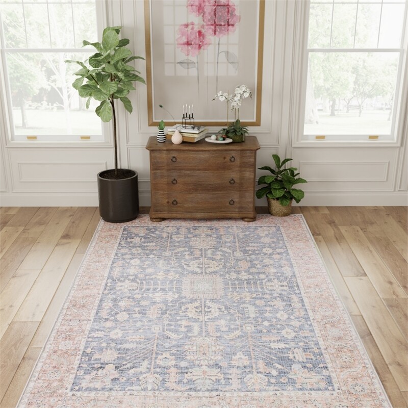 Bashian 114x150" Transitional Cotton & Chenille Area Rug in Slate eBay