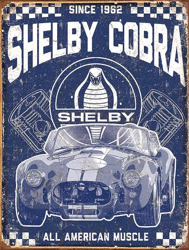 Shelby Cobra, Retro metal Sign/Plaque Wall vintage / Bar Gift