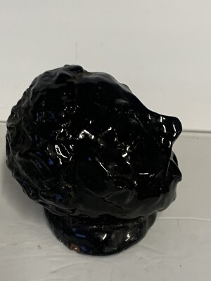 vintage black head sculpture bust Unique Original OOAK SIGNED
