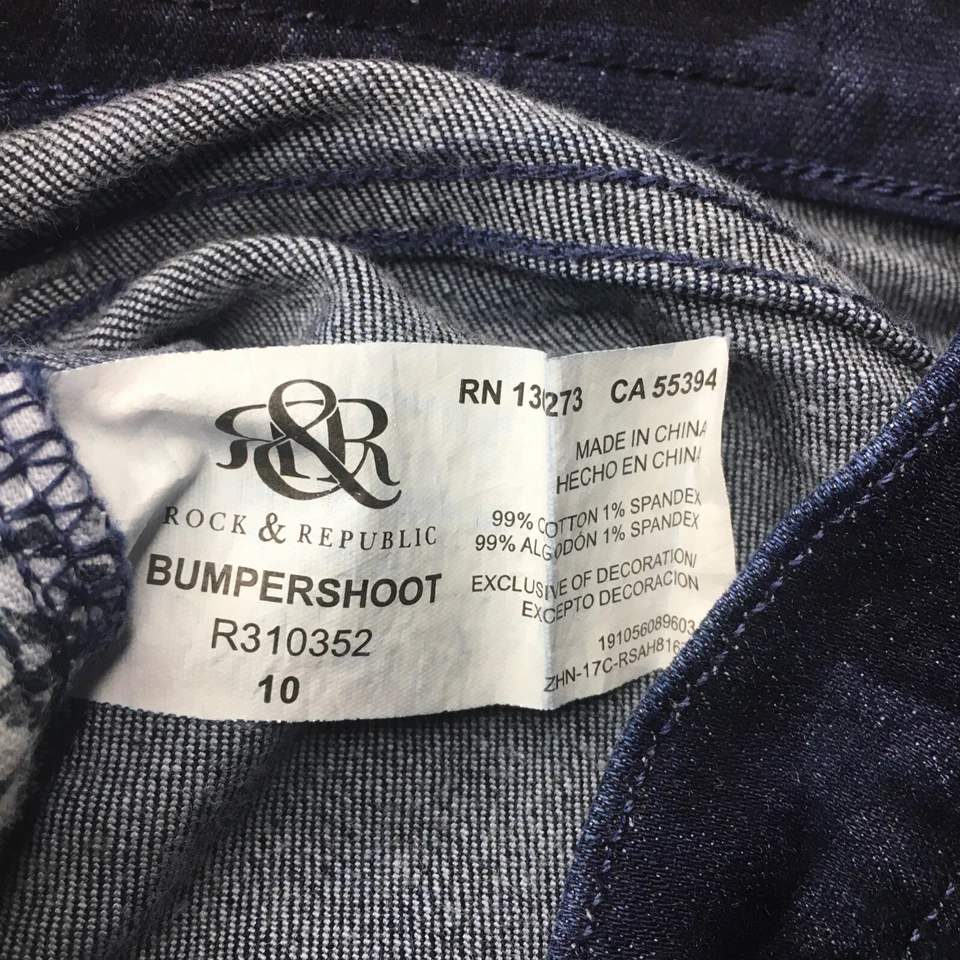 Женские шорты Rock And Republic размер 10 средняя посадка синий камуфляж камуфляж бамперы - Изображение 4 из 4