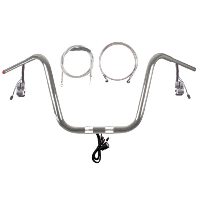 1 1/4'' Chrome 14'' Prewired Ape Hanger PKit 2018 & Up Harley Sport Glide ABS