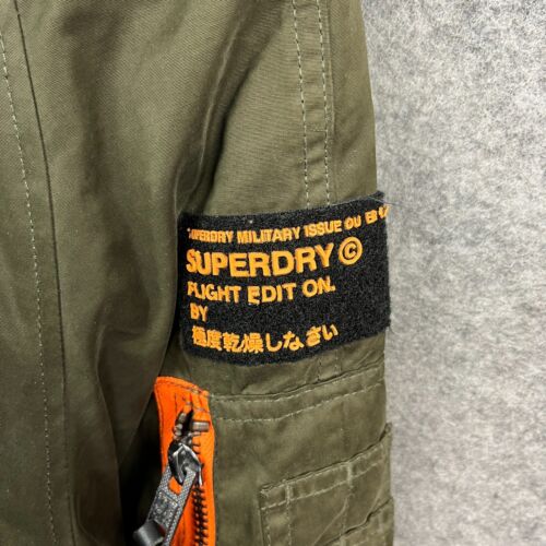 Superdry Chaqueta Hombre Pequeña Verde Microfibra The Parka Flight Edition SD3 Piel - Imagen 4 de 16
