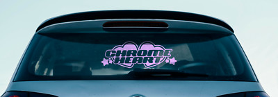 CHROM HERZEN Drifting Racing Vinyl Aufkleber Autoaufkleber Laptop Heckscheibe Sticker
