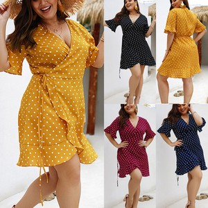 yellow wrap dress plus size
