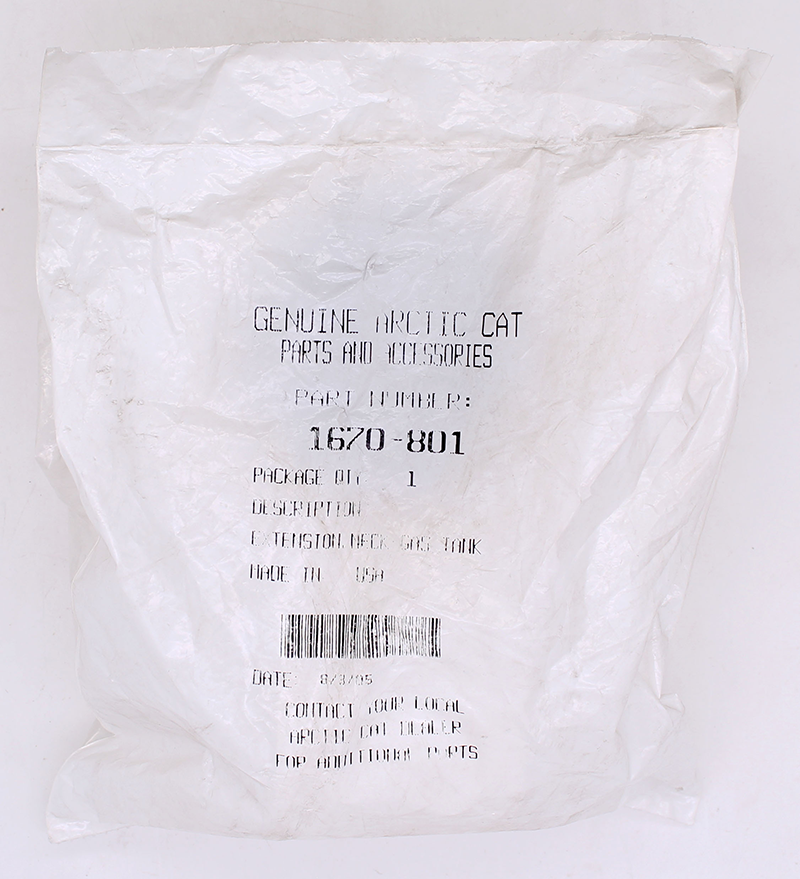 Arctic Cat Gas Tank Neck Extension Part Number 1670801 eBay