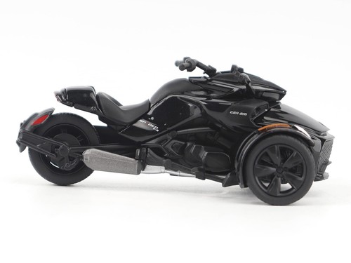 Can-Am Spyder F3 3-Wheel Motorcycle Steel Black Metallic 1/32 Diecast Model - Picture 2 of 5