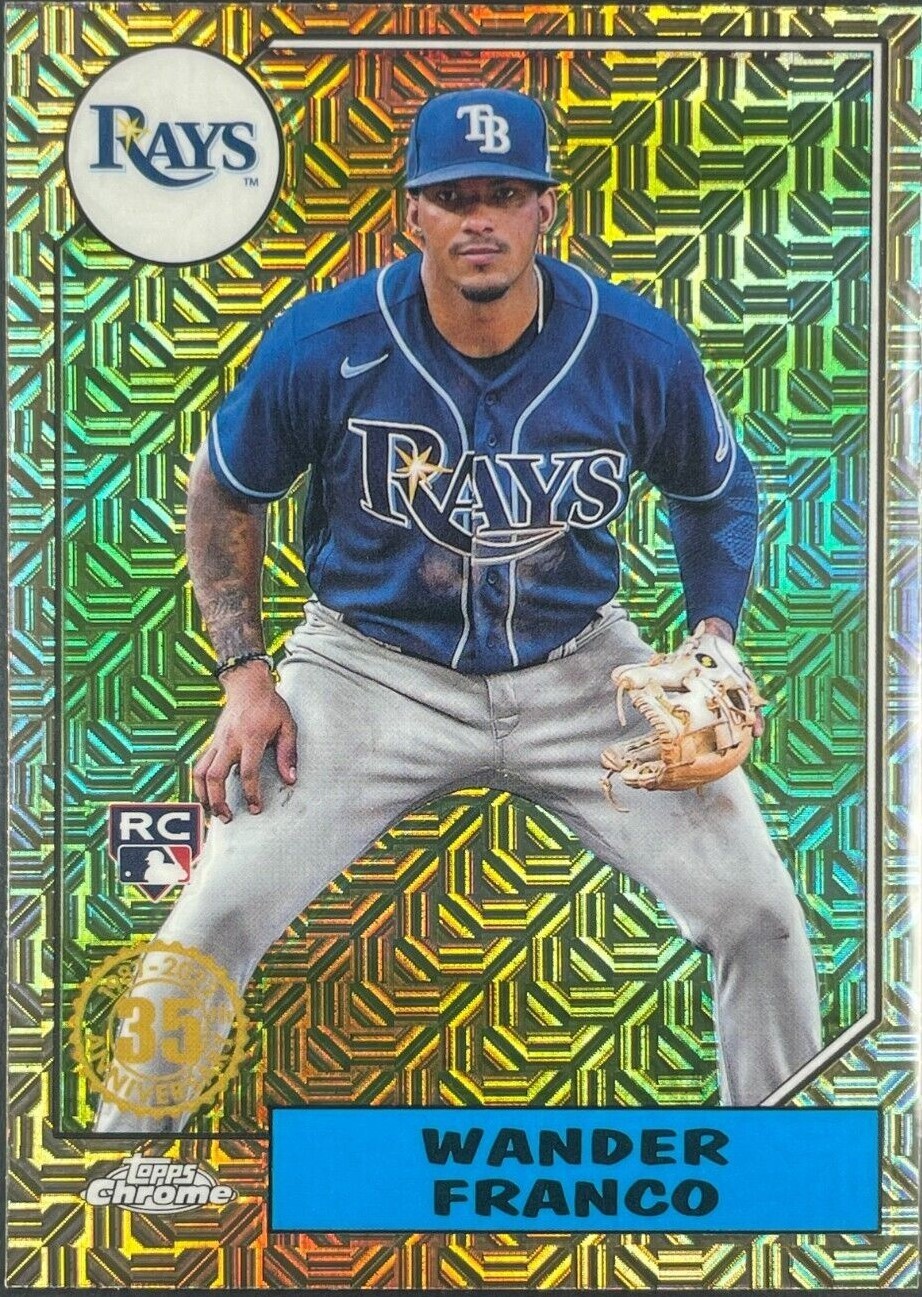 2022 Topps Update Silver Pack 1987 Chrome T87CU-1 Wander Franco Rays RC