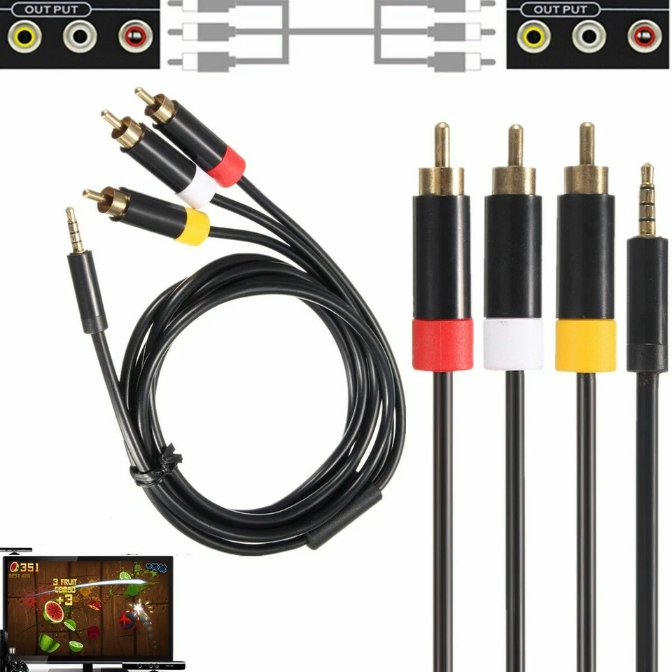 innov8® 3.5mm Male to 3 RCA Audio Video Optical Digital AV Cable For Xbox 360 - Image 3 of 4
